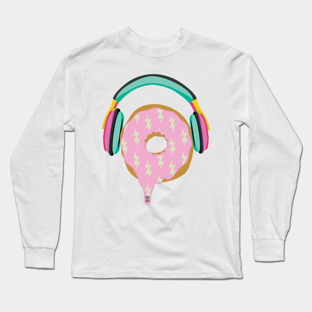 Rockin' Doughnuts Long Sleeve T-Shirt by ThatWeirdGirlStore